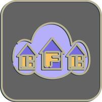 Icon cfc gas. Global warming elements. Icon in embossed style. vector