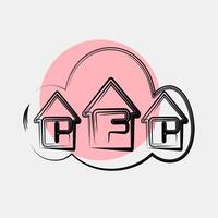 Icon cfc gas. Global warming elements. Icon in color spot style. vector