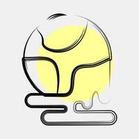 Icon world melting. Global warming elements. Icon in color spot style. vector