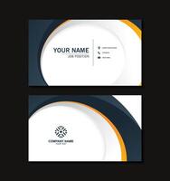 Modern wave abstract business card design template vector
