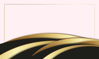 Luxury gold abstract wave background design template vector