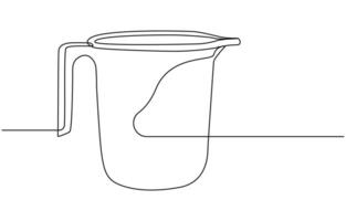 Mug continuous one line drawing vector