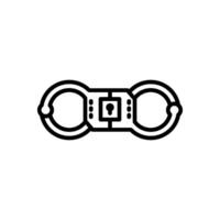 Manacles icon, line style icon vector