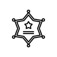 sheriff Crest icon, line style icon vector