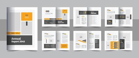 Multicolor business annual report brochure design template layout vector