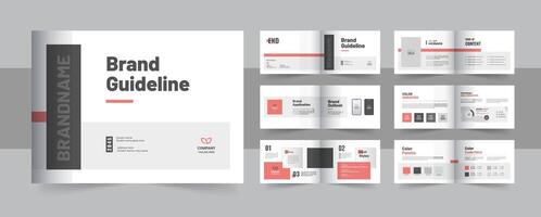 Modern brand guideline presentation design layout vector