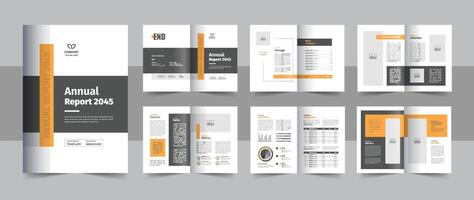 Modern company annual report brochure or business presentation design template layout vector