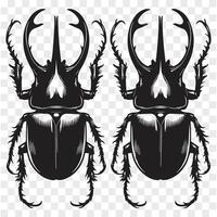 Creeping Insect Beetle Silhouette vector