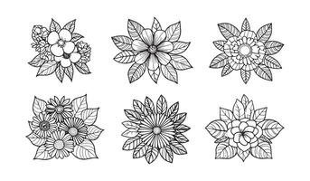 Floral Line Art vector