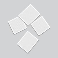 template for a picture album including square frames, collage templates vector
