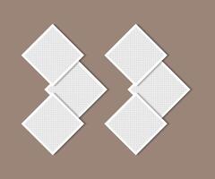 Abstract photo collage frames background template design vector