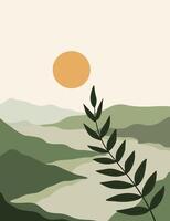 landscape background design for print vector