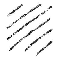 Black artistic brush strokes of different lengths, hand drawn. Suitable for use in graphic design, digital art or as a background in creative projects. vector