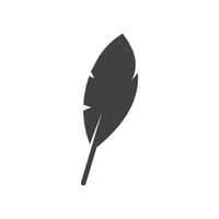 Feather icon color black vector
