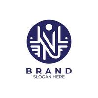 the logo for nl, a company that specializes in the design of logos vector
