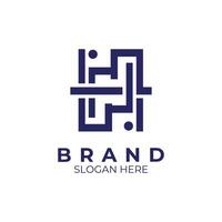 a logo for a company that is made up of squares vector