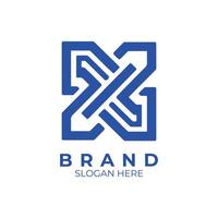 brand abstrack monogram logo design template vector