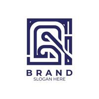a logo for a company that is made up of a square shape vector