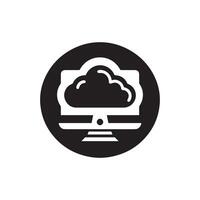 cloud computing logo template design vector