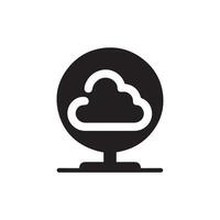 cloud computing icon illustration on white background vector