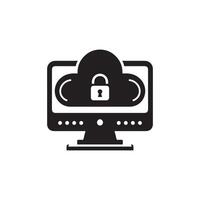 cloud computing icon, isolated on white background vector