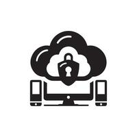 cloud computing icon, cloud security, cloud security icon, cloud security design vector