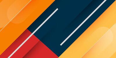 Abstract 3D background with colorful orange, red, and blue square theme design. Overlap papercut pattern design. vector