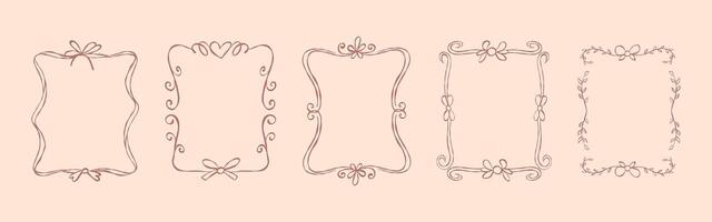 Elegant decorative frames for invitations and art projects available in various styles and designs suitable for different occasions vector