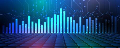 an abstract background with a bar graph and a line vector