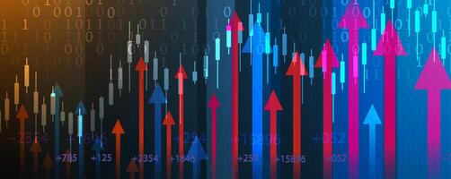 an abstract background with arrows and binary data vector