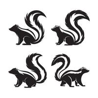 Minimalist Skunk Designs vector
