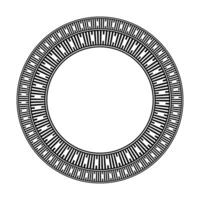 Abstract black Round frame. Elegant black round frame on white background. Circle black frame. For invitations and greeting cards, embroidery, sandblasting, porcelain. Black round frame vector