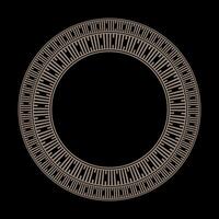 Abstract gold Round frame. Elegant gold round frame on black background. Circle gold frame. For invitations and greeting cards, embroidery, sandblasting, porcelain. Gold round frame vector