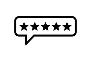 Consumer or customer product rating bubble line art icon. Online rating. Rating icon flat trendy vector
