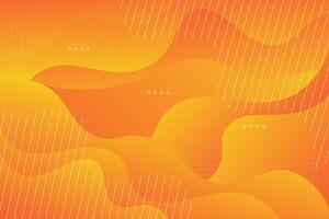 Modern dynamic orange textured background design in 3D style with wavy orange. vector