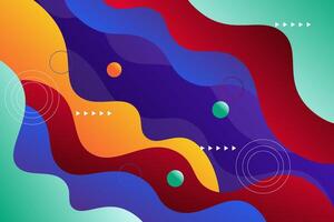 Modern blue and red geometric business banner design. Creative banner design with wave and circle shape as template. Simple colorful horizontal banner. Eps10 vector
