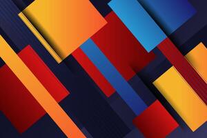 Abstract colorful background overlapping modern blue, red and orange colors with stripes. Simple abstract square box background for banner, flyer, design and business card. Eps10 vector