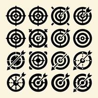 Target icon set. target Arrow illustration suitable for graphic resources, marketing, Target icon Design with editable stroke vector