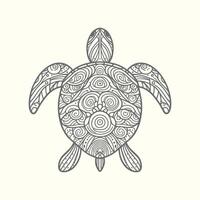 Attractive Hexagonal Harmony Turtle Edition drawing .. vector