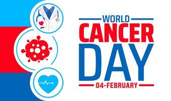 World Cancer Day geometric shape pattern background banner or poster design template. observed every year in February. Holiday concept. Use to any Template, card, poster, placard, template. vector