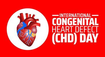 International Congenital Heart Defect CHD Day background banner or poster design template. observed every year in February. Holiday concept. Use to any Template, card, poster, placard, template. vector