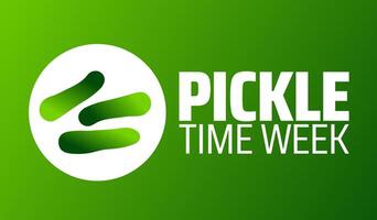 Pickle Time Week background banner or poster design template. observed every year in February. Holiday concept. Use to any Template, card, poster, placard, template. vector