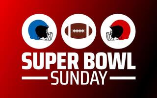super bowl sunday background banner or poster design template with red color. vector
