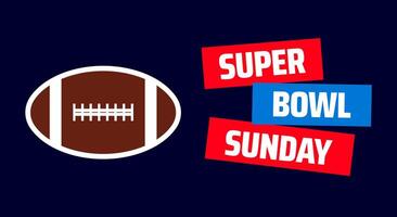 super bowl sunday background banner or poster design template. vector