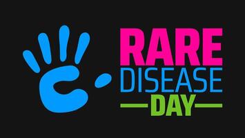 Rare Disease Day background banner or poster design template with hand design. vector