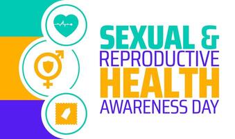 Sexual and Reproductive Health Awareness Day background banner or poster design template. observed every year in February. Holiday concept. Use to any Template, card, poster, placard, template. vector