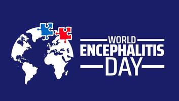 World Encephalitis Day background banner or poster design template. observed every year in February. Holiday concept. Use to any Template, card, poster, placard, template. vector