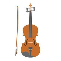 Violin Flat Illustration. Clean Icon Design Element on Isolated White Background vector