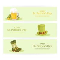 St. Patricks Day. Set of banners, posters, postcards of different formats and sizes. vector