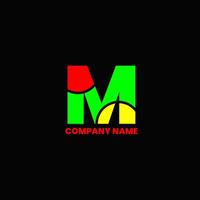 M letter abstract logo design vector